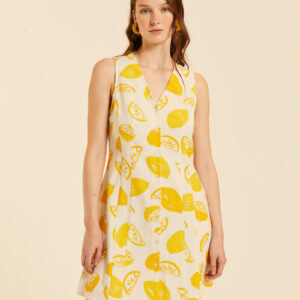 Κοντό φόρεμα με λεμόνια