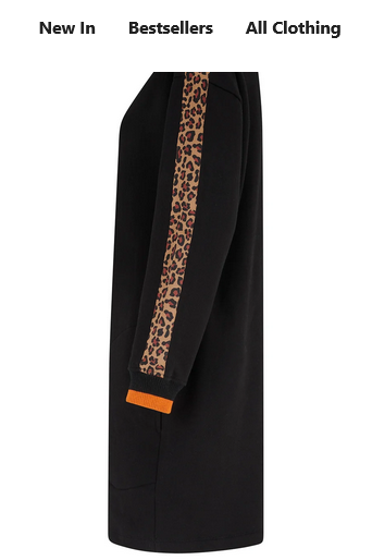 Marta Short Sweatshirt DressBlack Leopard - Image 4