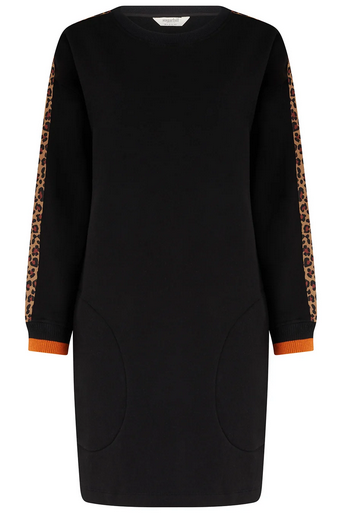Screenshot 2026-09-19 at 13-31-40 Black Leopard Trim Short Sweatshirt Dress - Marta – Sugarhill Brighton