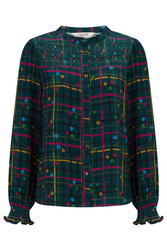 Screenshot 2026-09-19 at 14-01-13 Teal Check Shirred Blouse - Mina – Sugarhill Brighton